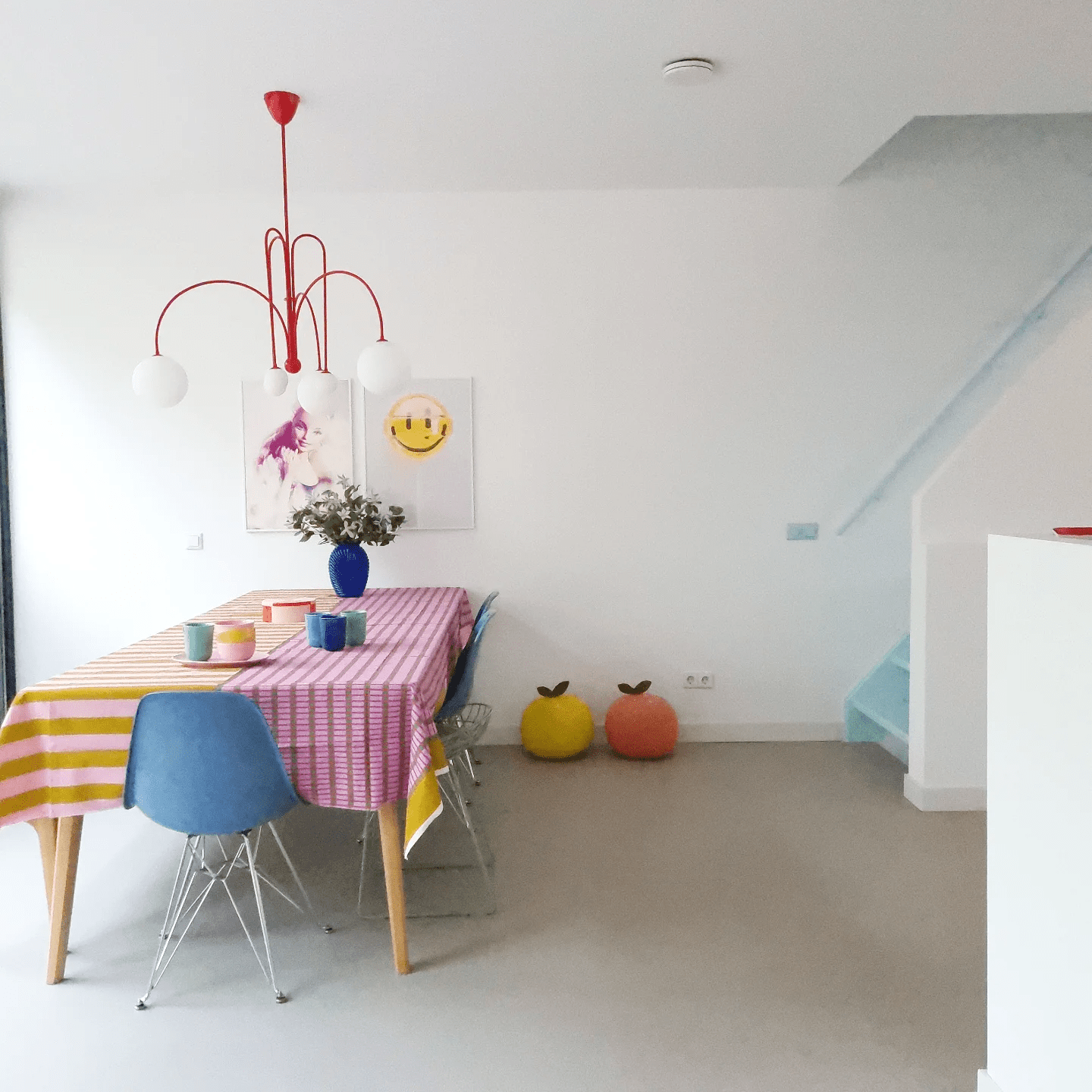 Lustre moderne Ejnar en Métal, Verre bordeaux