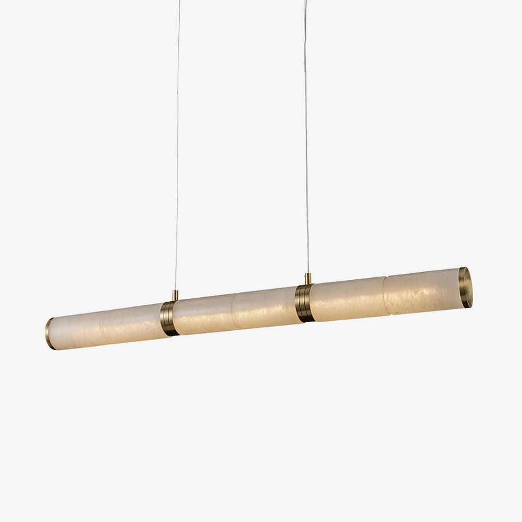 Suspension moderne Sal en Albâtre Laiton et blanc