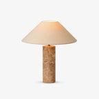 Lampe à poser moderne Wreston en pierre Beige et marbre Lampbase