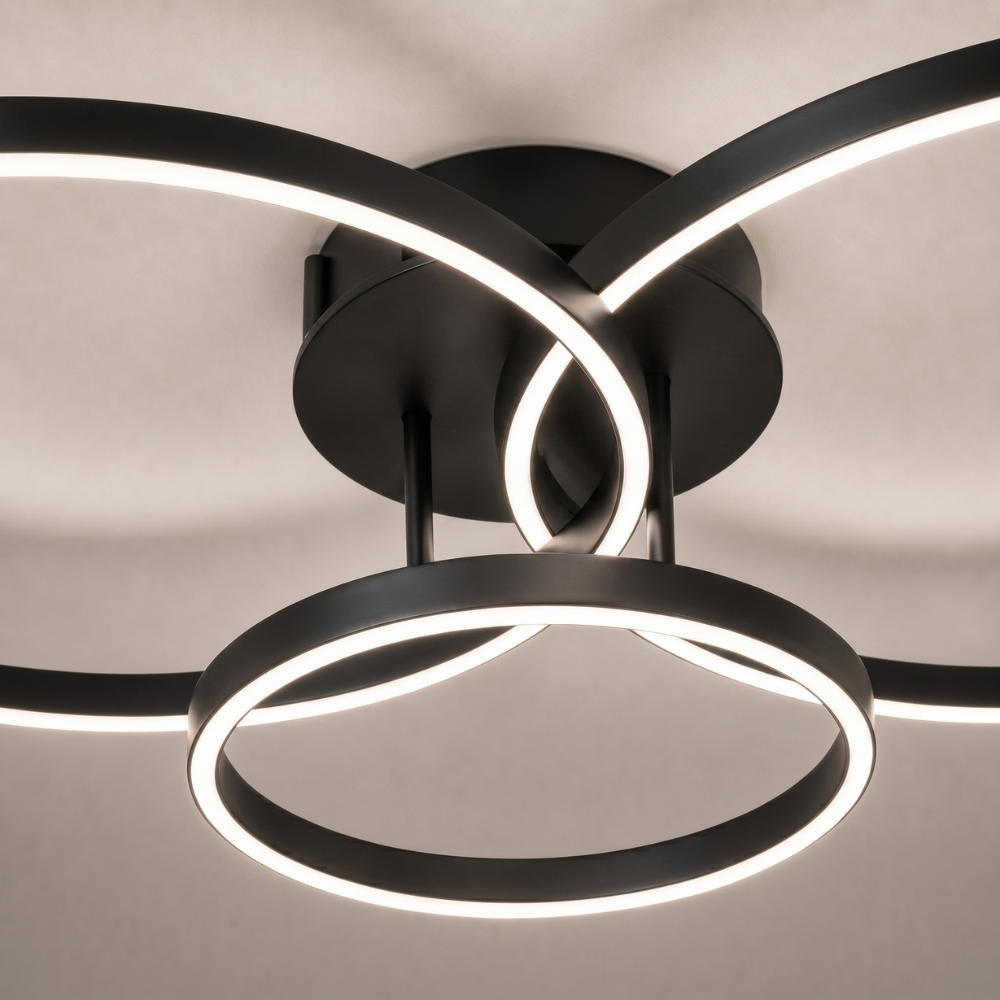 Plafonnier LED Design Triple Anneau