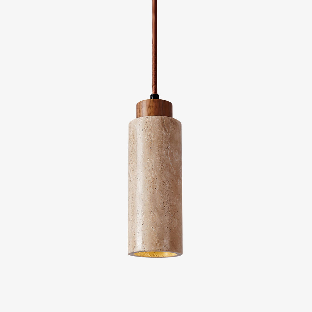 Suspension moderne Gudolf en Travertin jaune