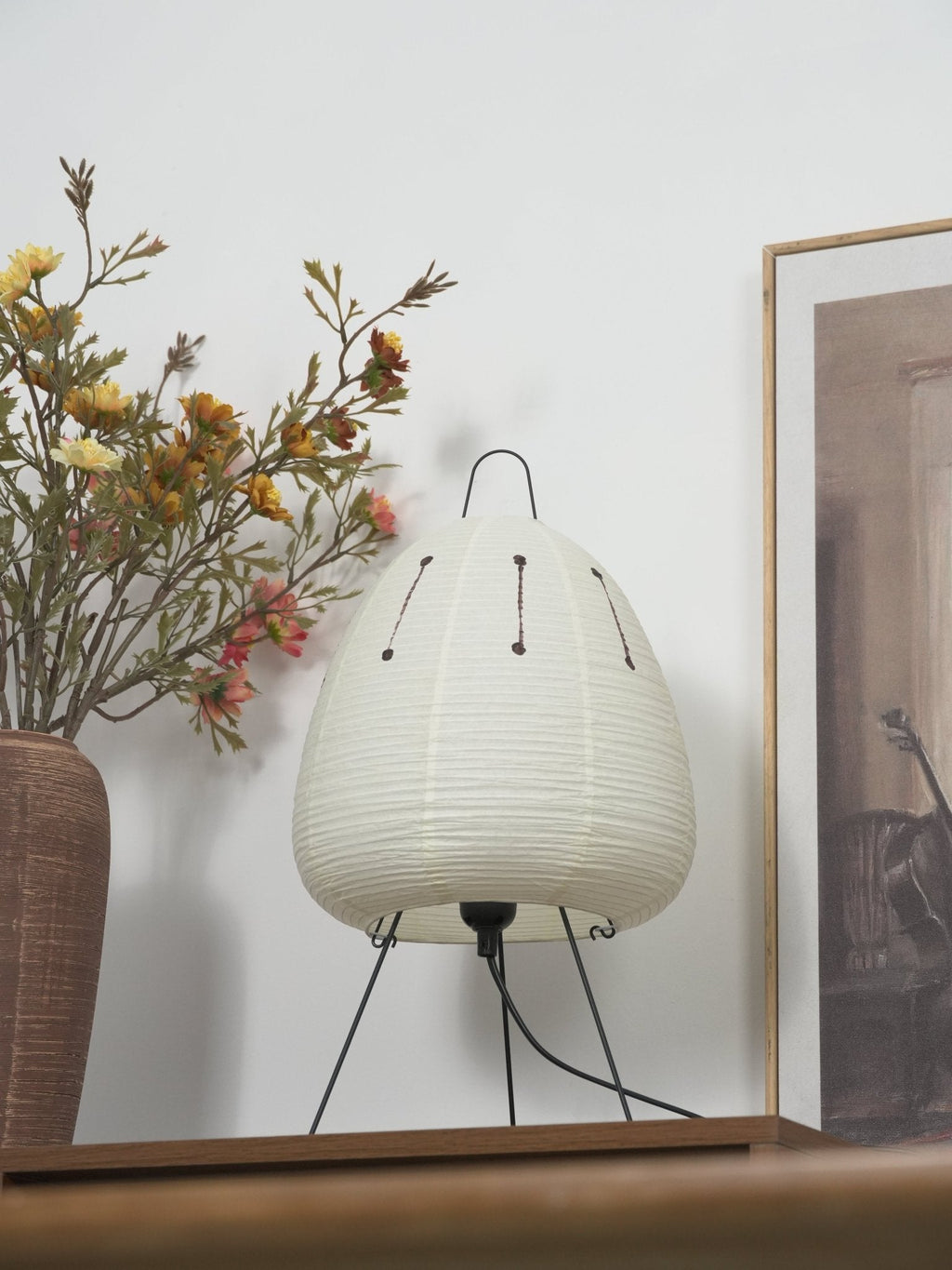 Lampe à poser moderne Fleming en papier Blanc