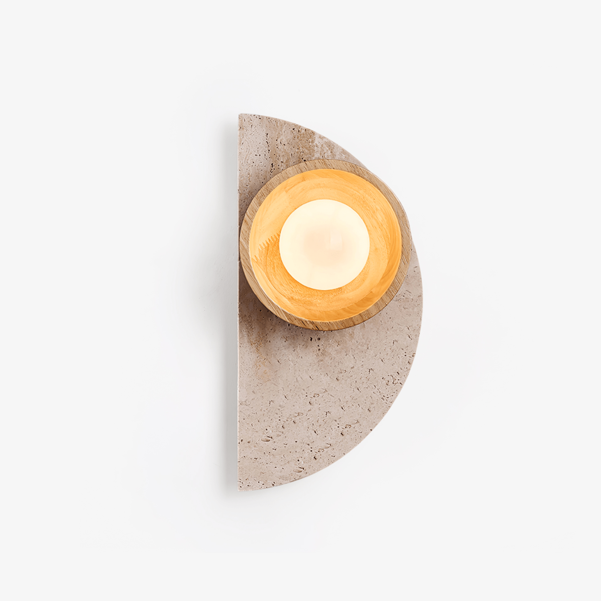 Applique murale moderne Jael en Métal Noyer bois