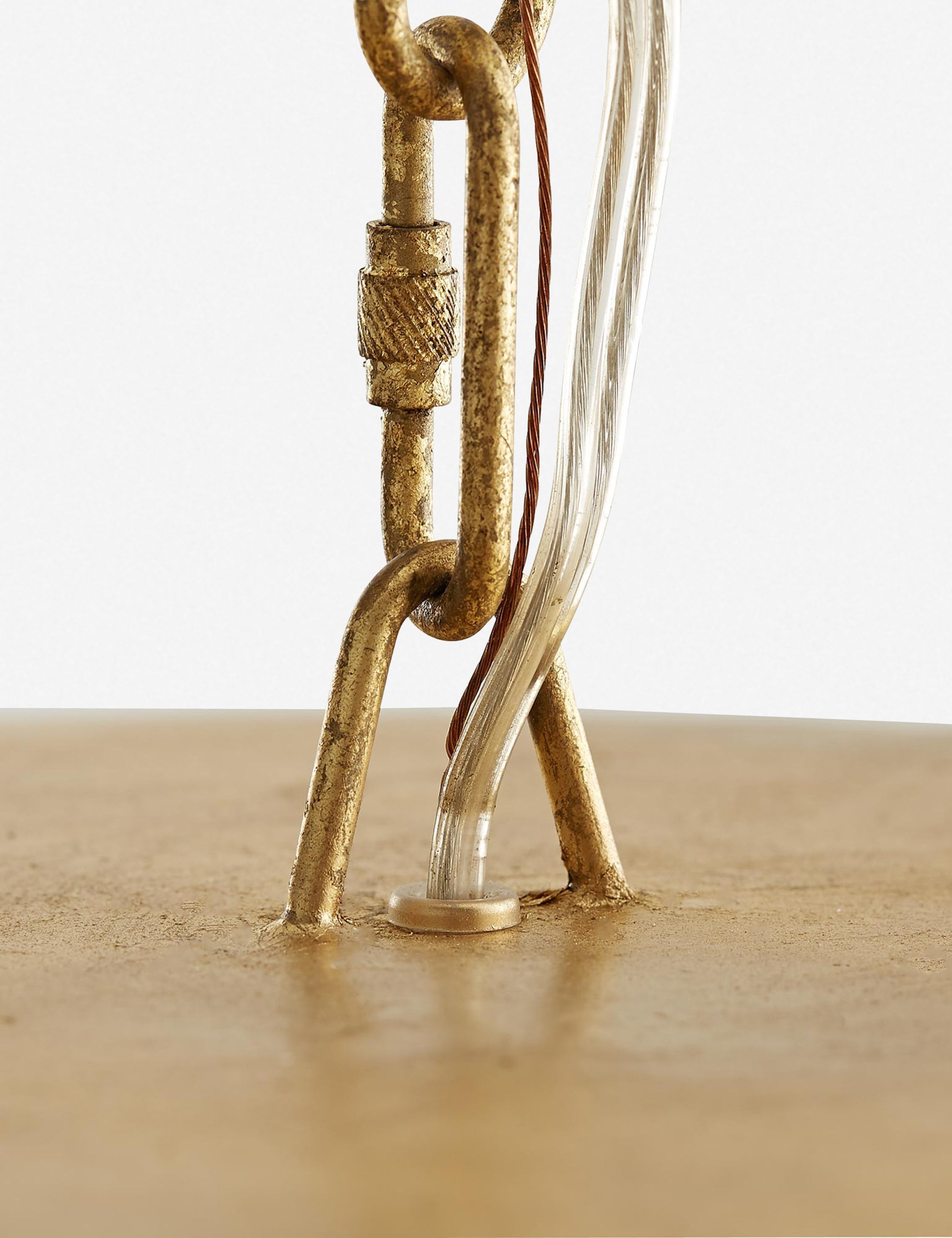Lustre moderne Fuller en feuille d'or - Feuille d'or