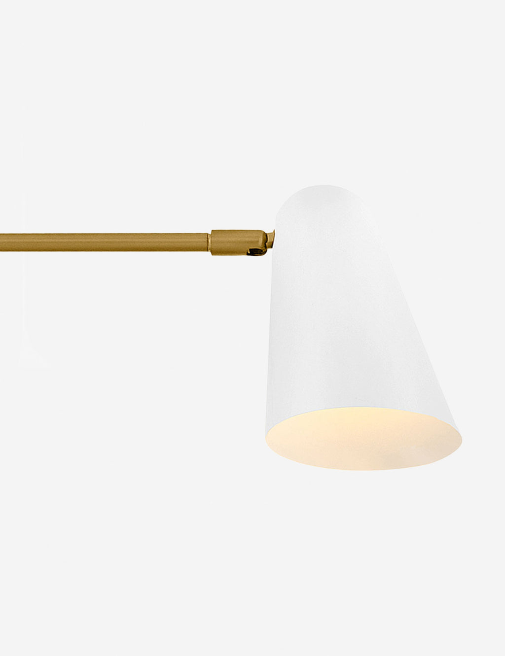 Lustre vintage Murray en laiton et blanc - Laiton et blanc
