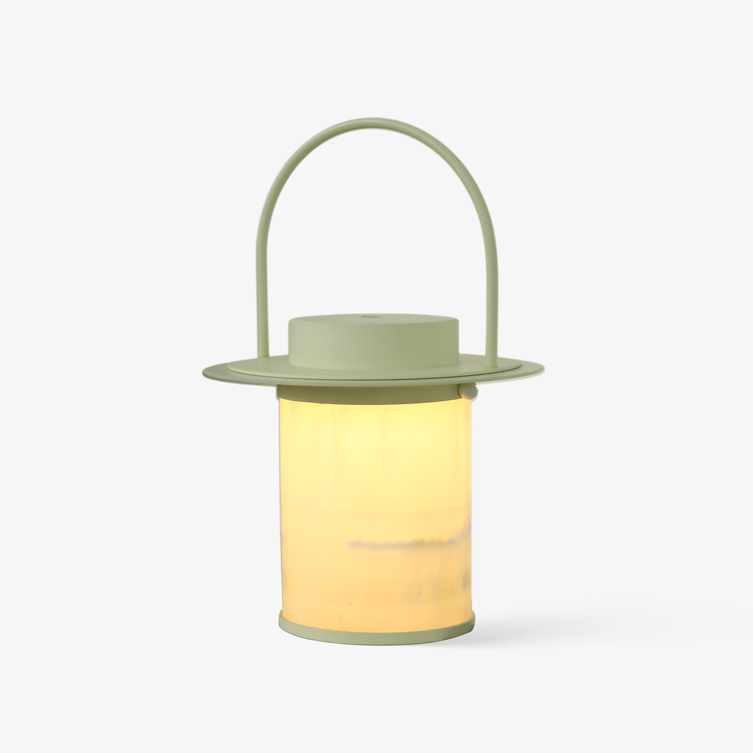 Lampe à poser moderne Styr en Albâtre Beige et blanc