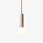 Suspension moderne Ennis en Travertin jaune et blanc