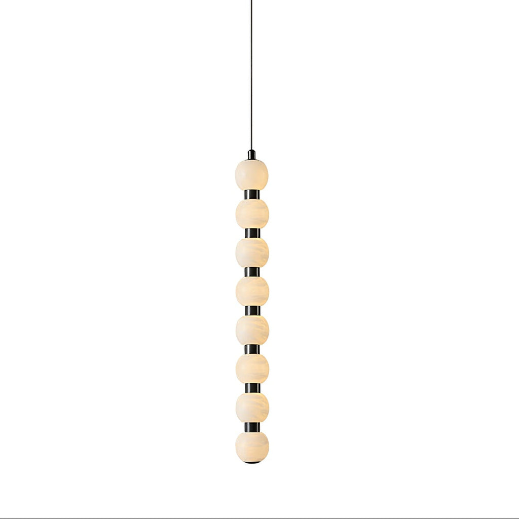 Suspension moderne Oric en Albâtre Noir et blanc