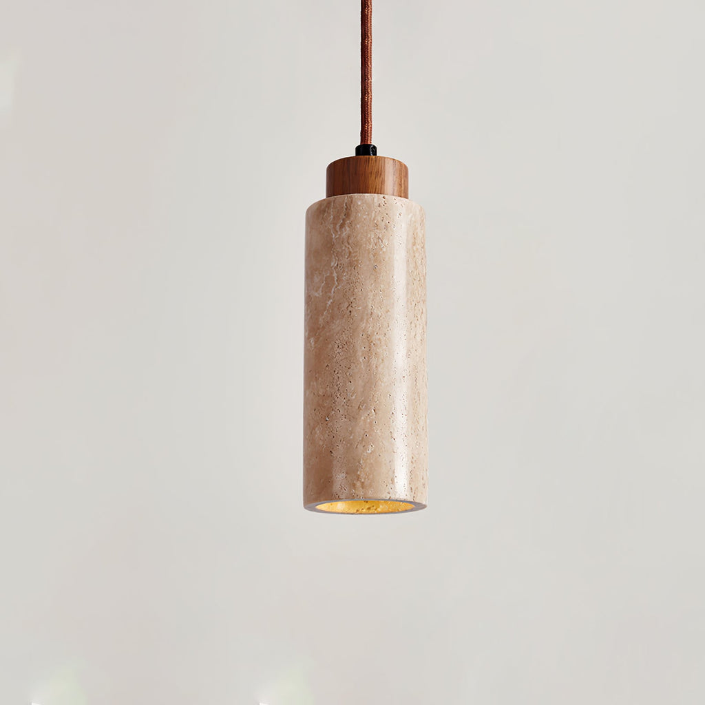 Suspension moderne Gudolf en Travertin jaune