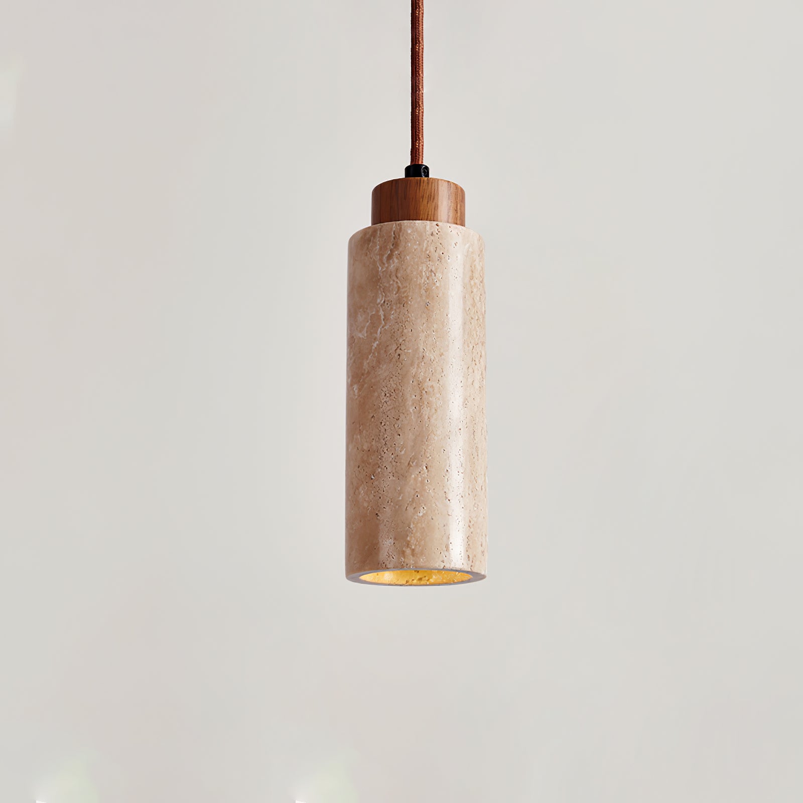 Suspension moderne Gudolf en Travertin jaune