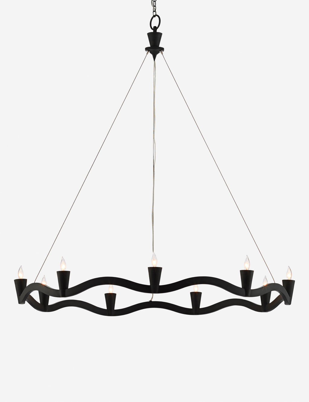 Lustre classique Johannes en laiton - Laiton