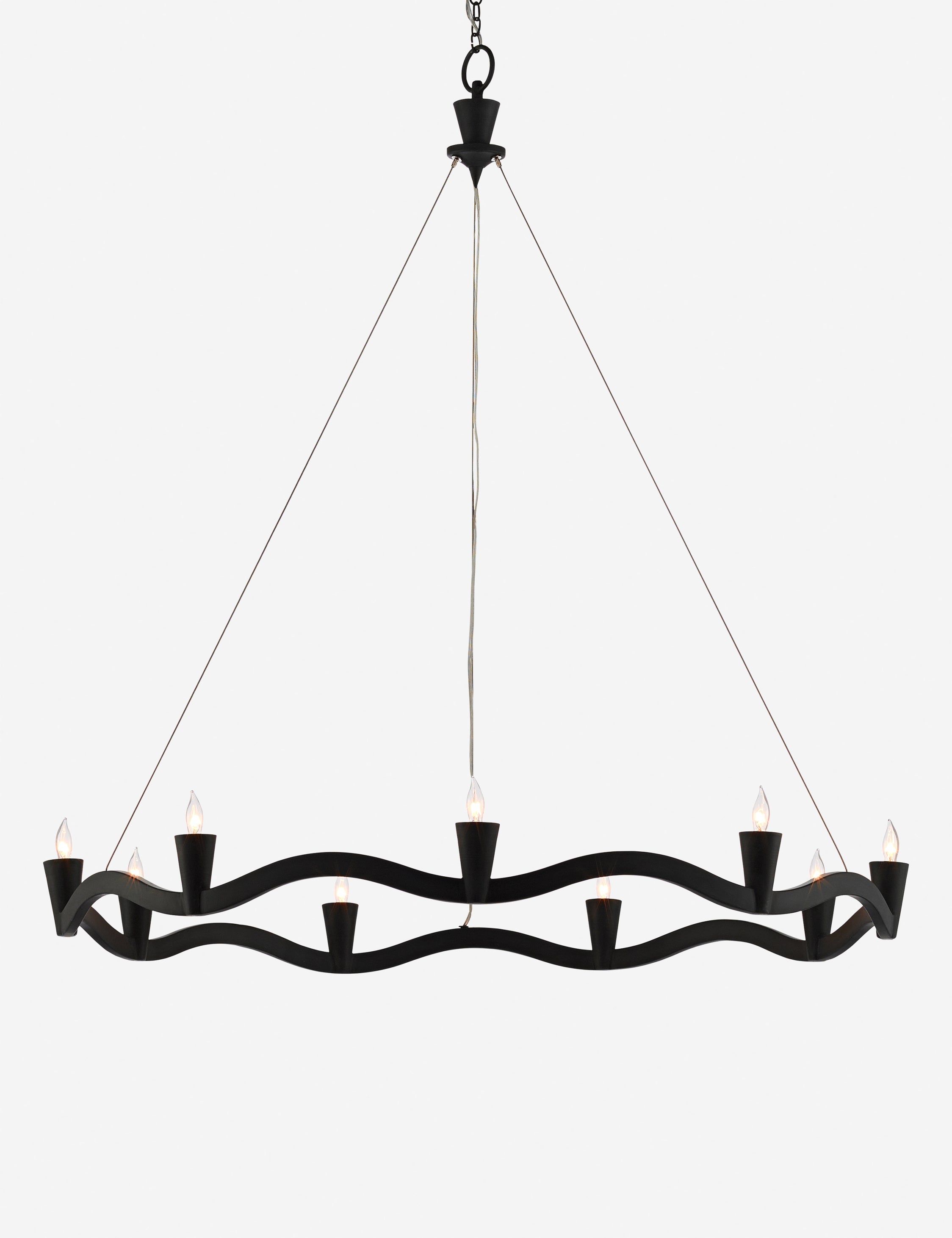Lustre classique Johannes en laiton - Laiton