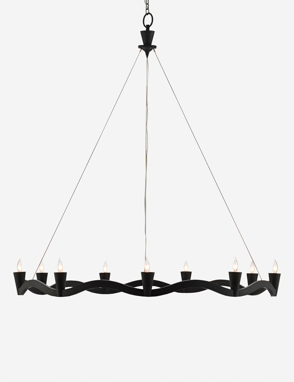 Lustre classique Johannes en laiton - Laiton