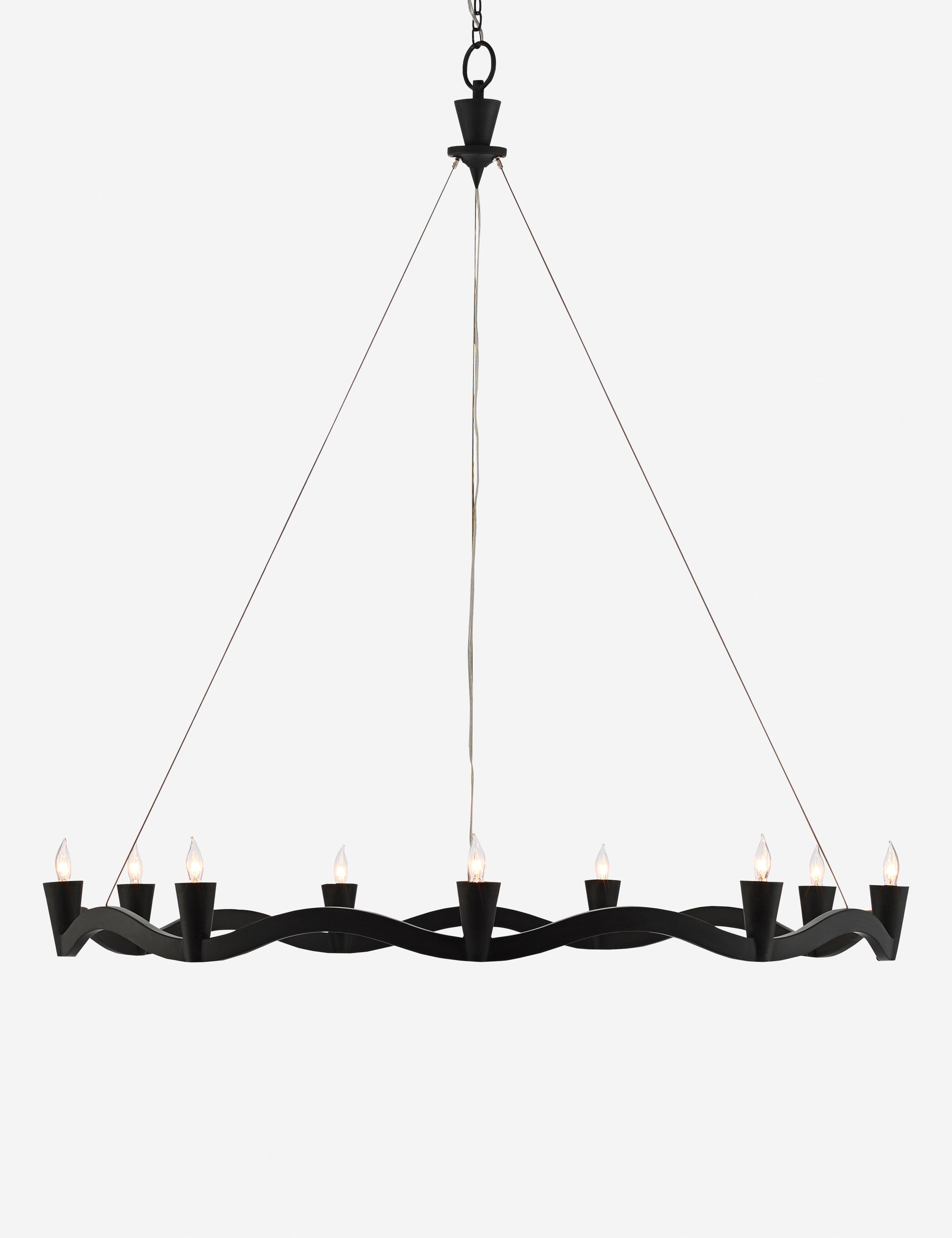 Lustre classique Johannes en laiton - Laiton