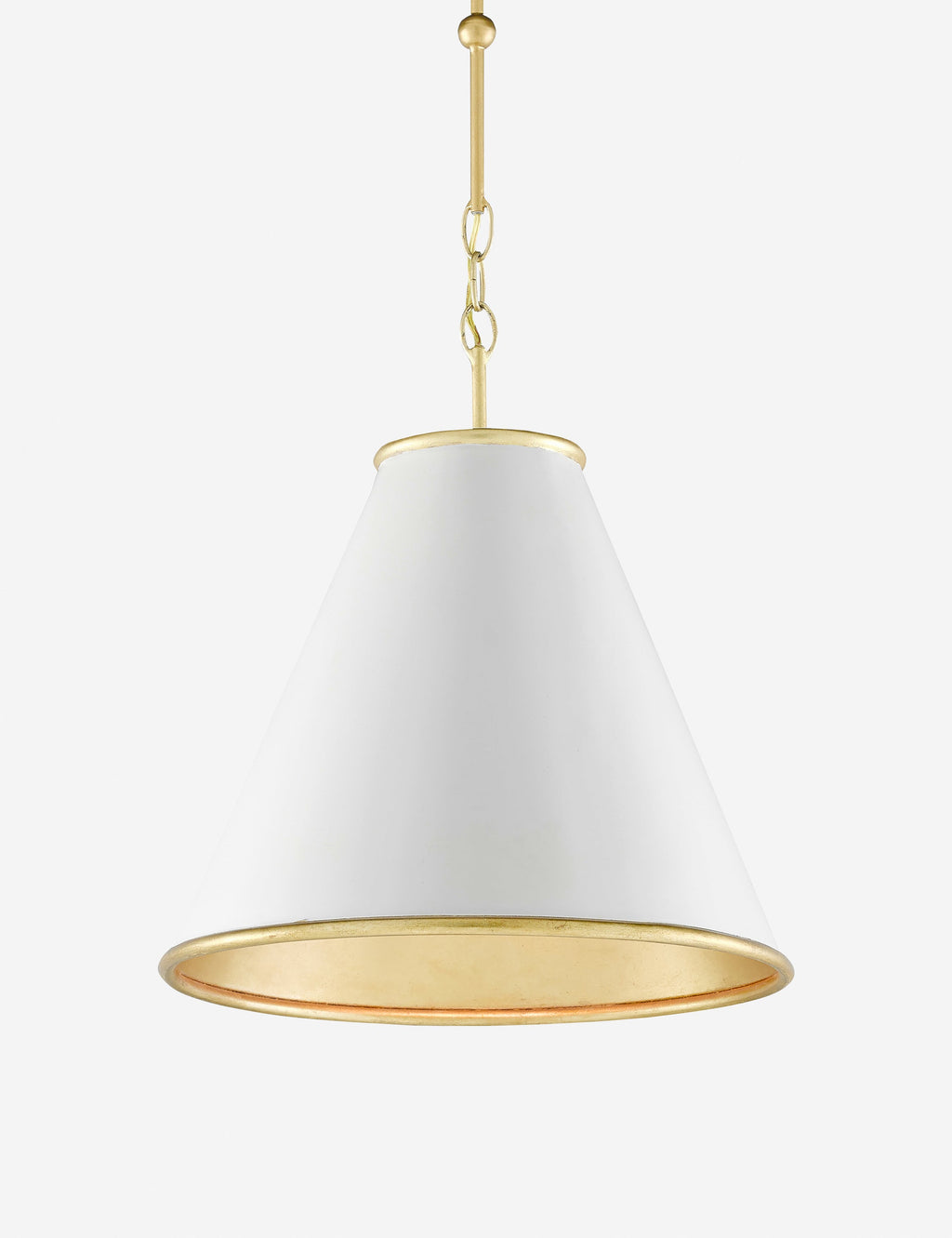 Suspension classique Tam en laiton et blanc - Laiton et blanc