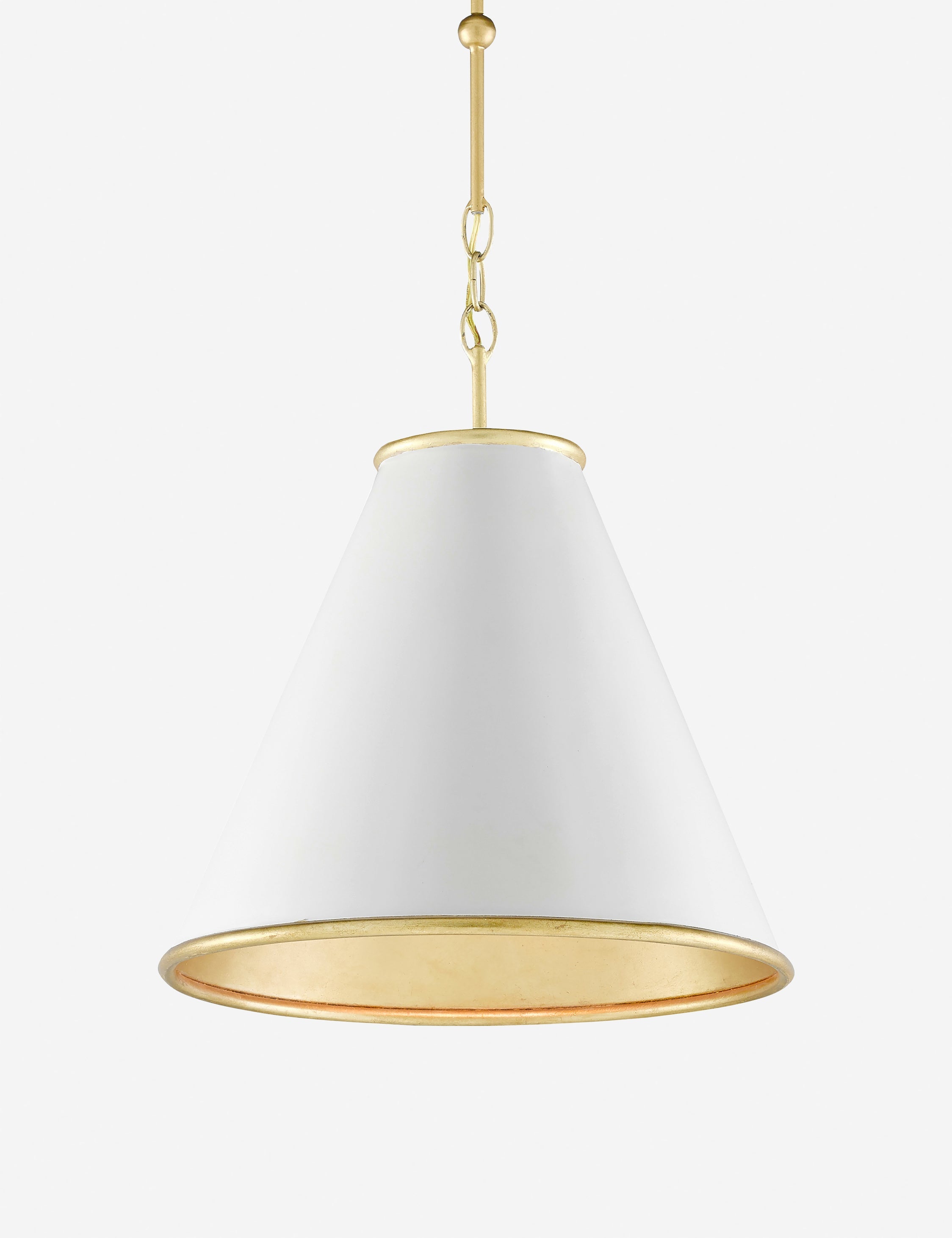 Suspension classique Tam en laiton et blanc - Laiton et blanc