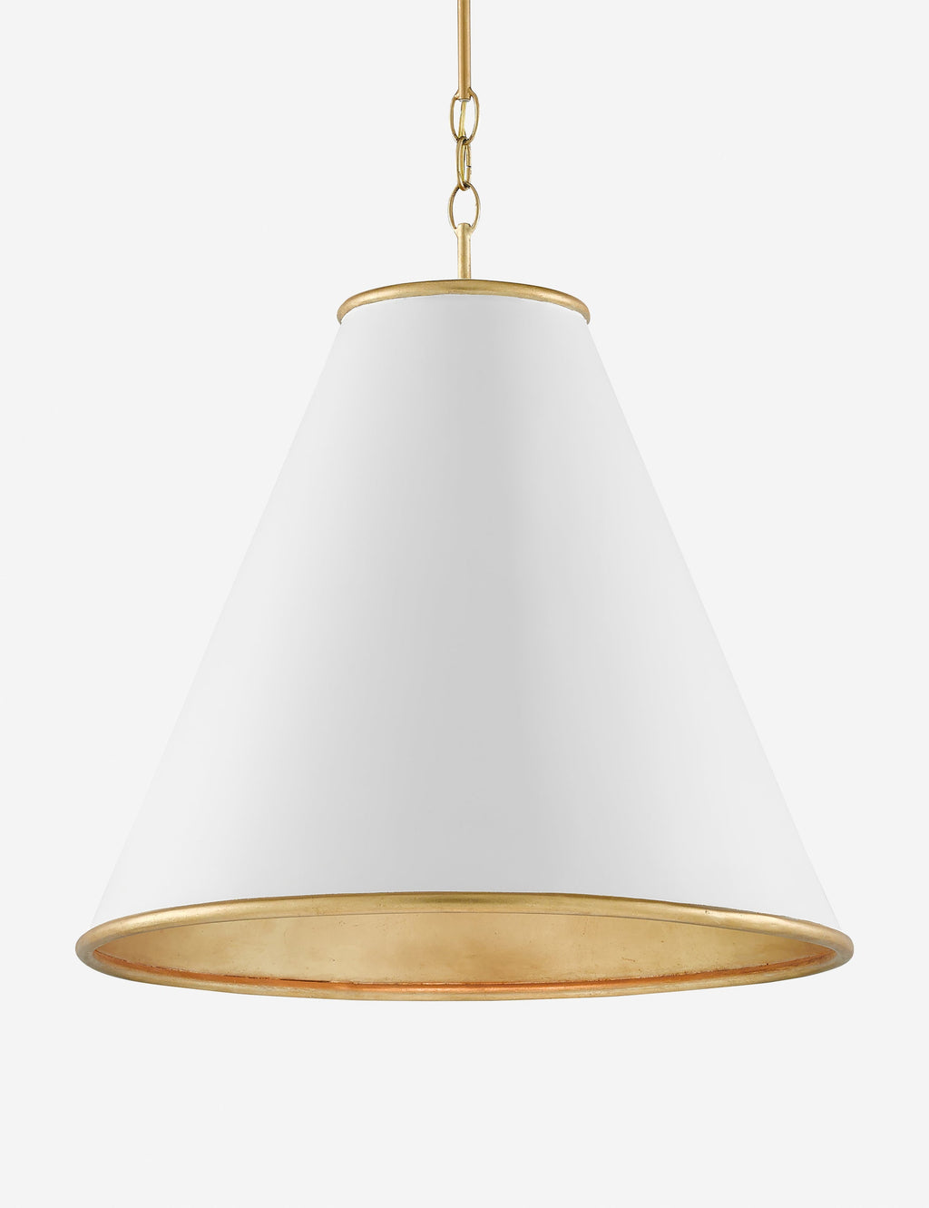 Suspension classique Tam en laiton et blanc - Laiton et blanc