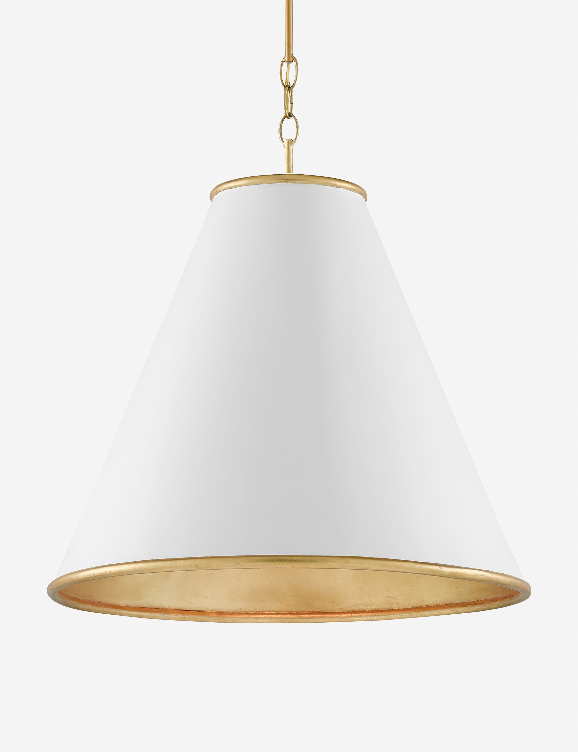 Suspension classique Tam en laiton et blanc - Laiton et blanc