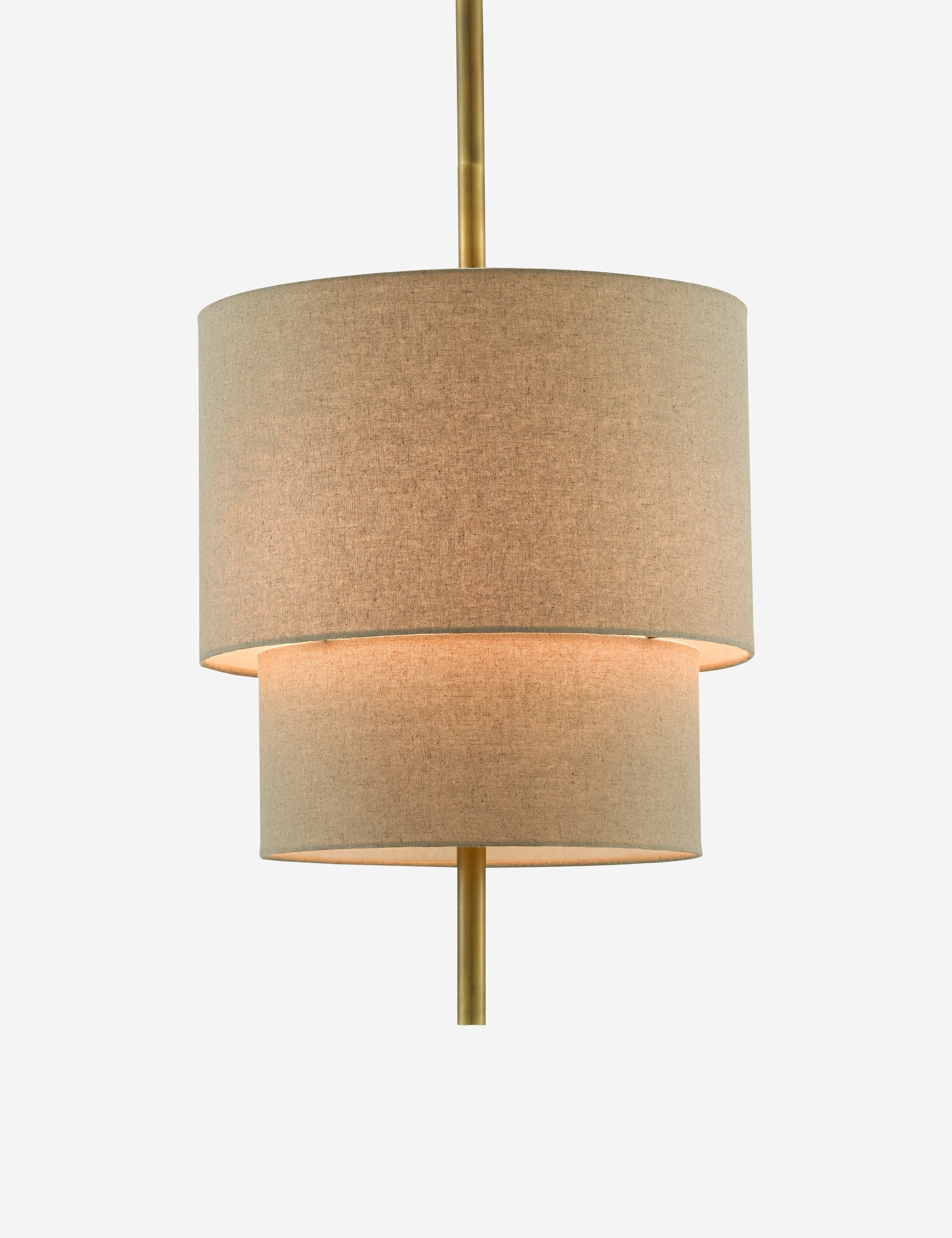 Suspension contemporain Bengt en laiton ancien, lin - Laiton ancien, lin