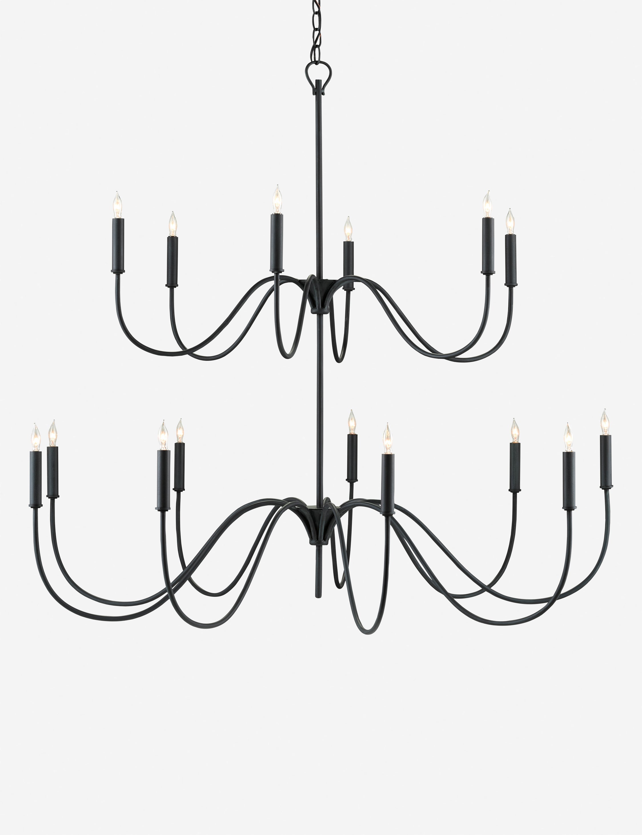 Lustre classique Berin en ancien noir - Ancien noir