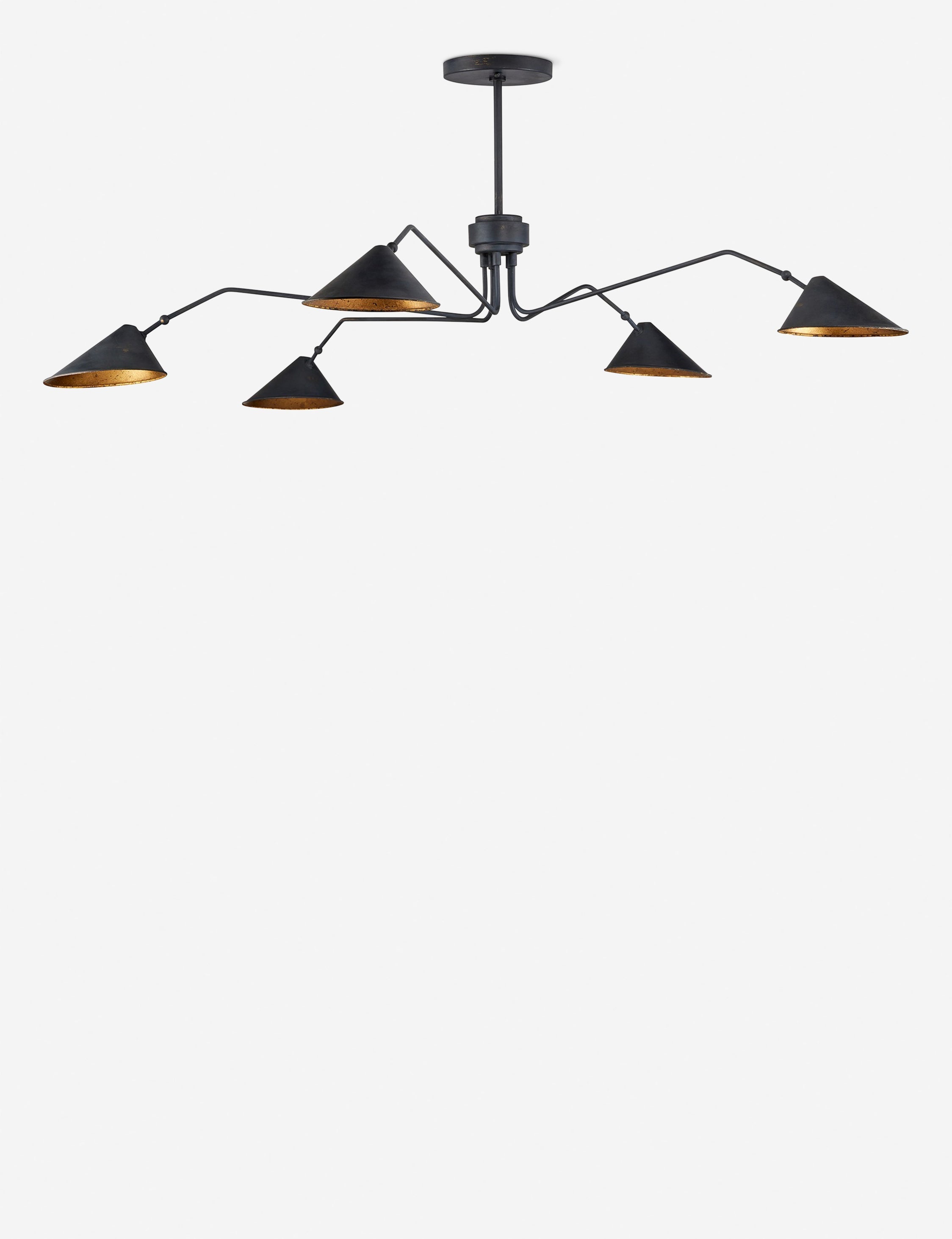Lustre industriel Knox en feuille d'or - Feuille d'or