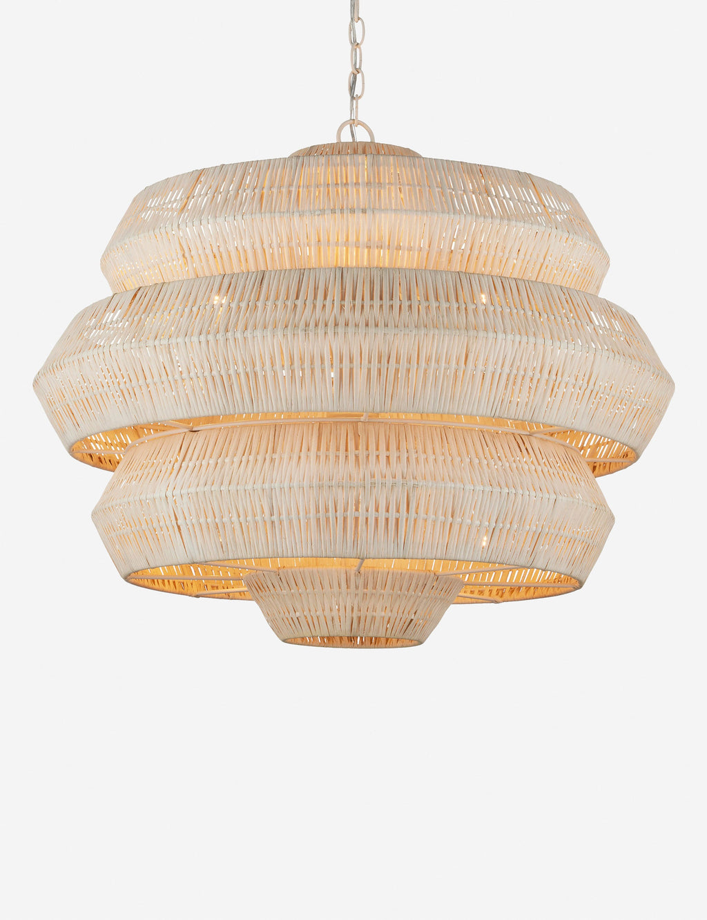 Lustre organique Leighton en blanc - Blanc