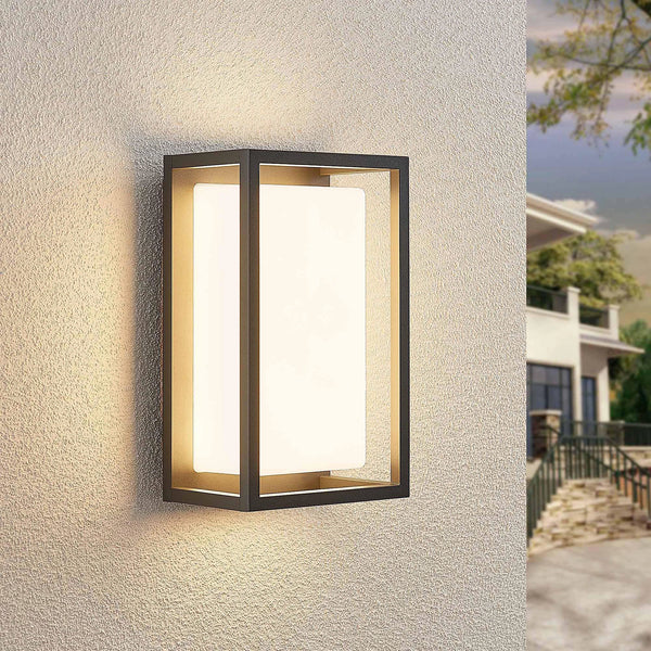 Applique Extérieur LED Cadre Graphite Diffuseur Satiné IP54