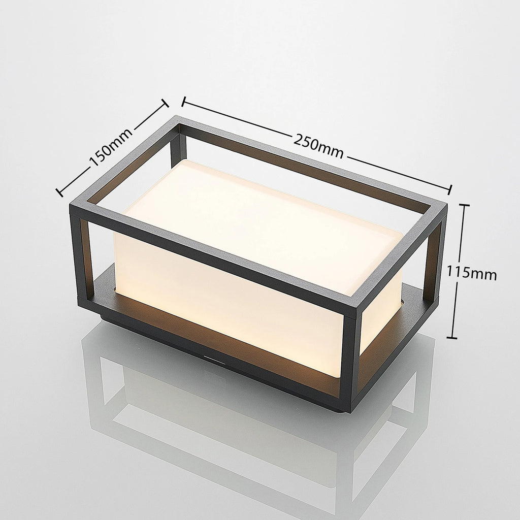 Applique Extérieur LED Cadre Graphite Diffuseur Satiné IP54