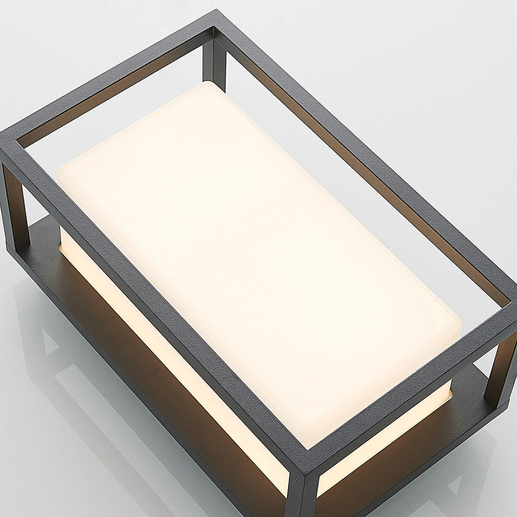 Applique Extérieur LED Cadre Graphite Diffuseur Satiné IP54