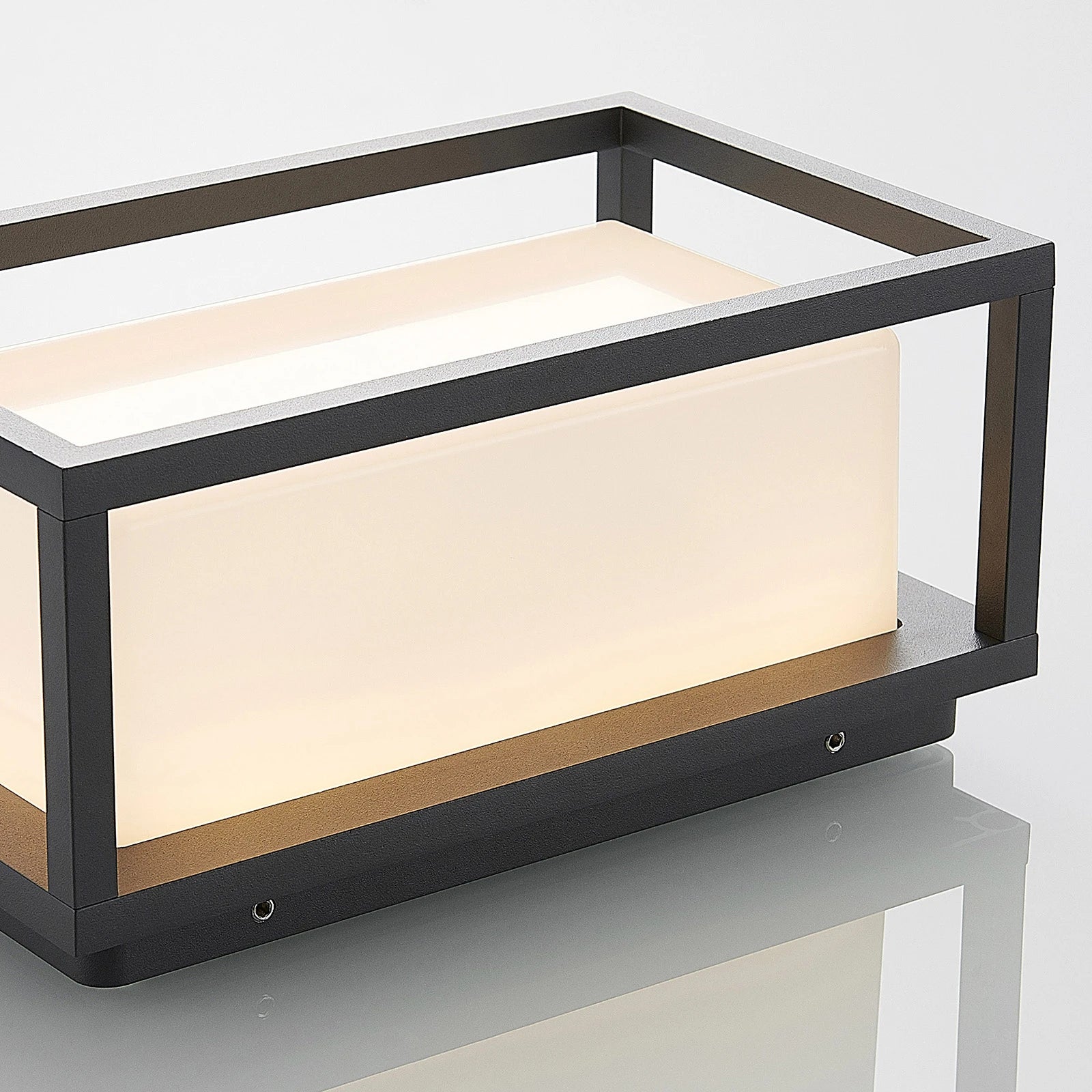 Applique Extérieur LED Cadre Graphite Diffuseur Satiné IP54