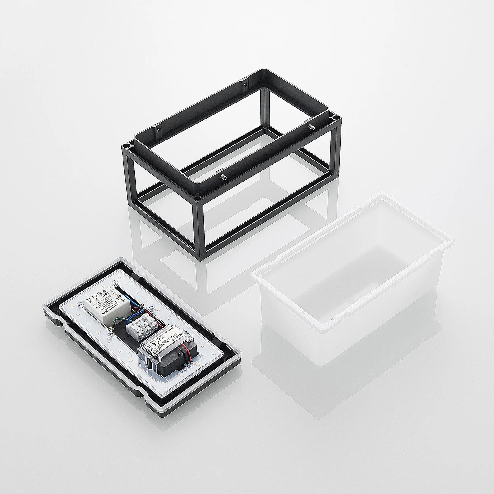 Applique Extérieur LED Cadre Graphite Diffuseur Satiné IP54