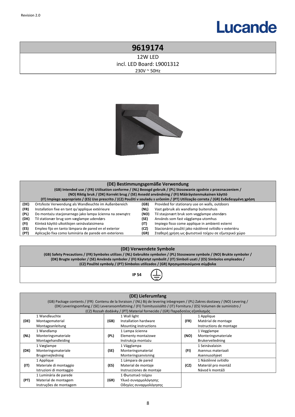 Page 1 du guide d’installation