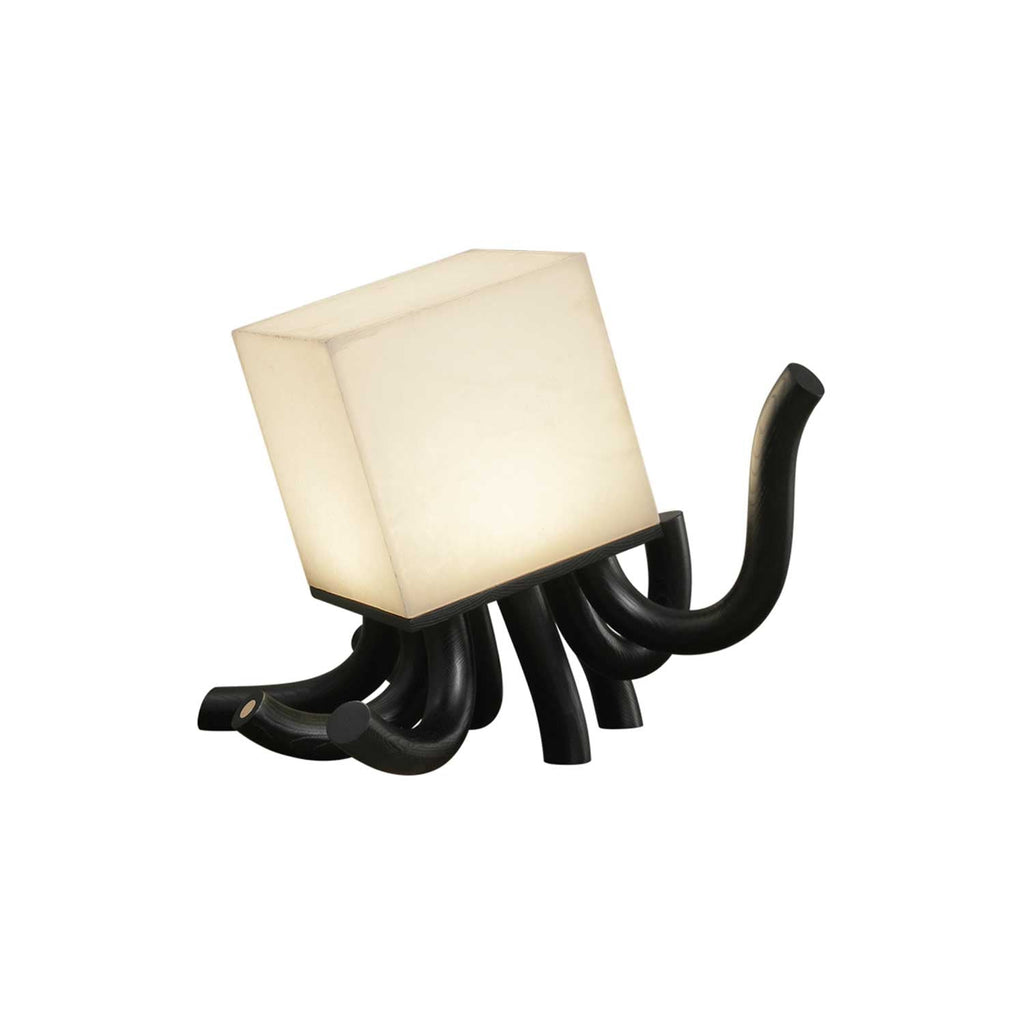 Lampe à poser moderne Eeli en Albâtre Noir et blanc