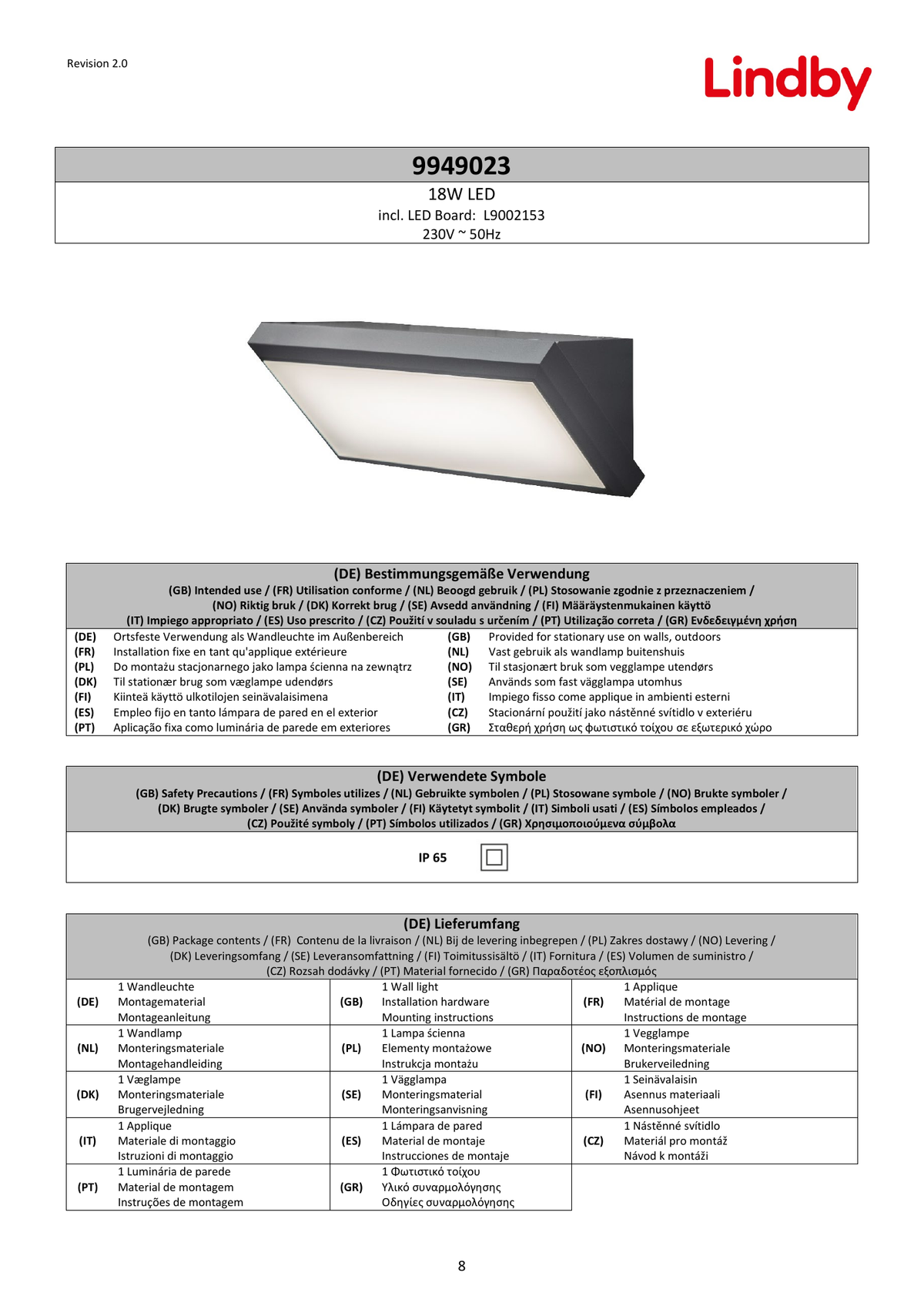 Page 1 du guide d’installation