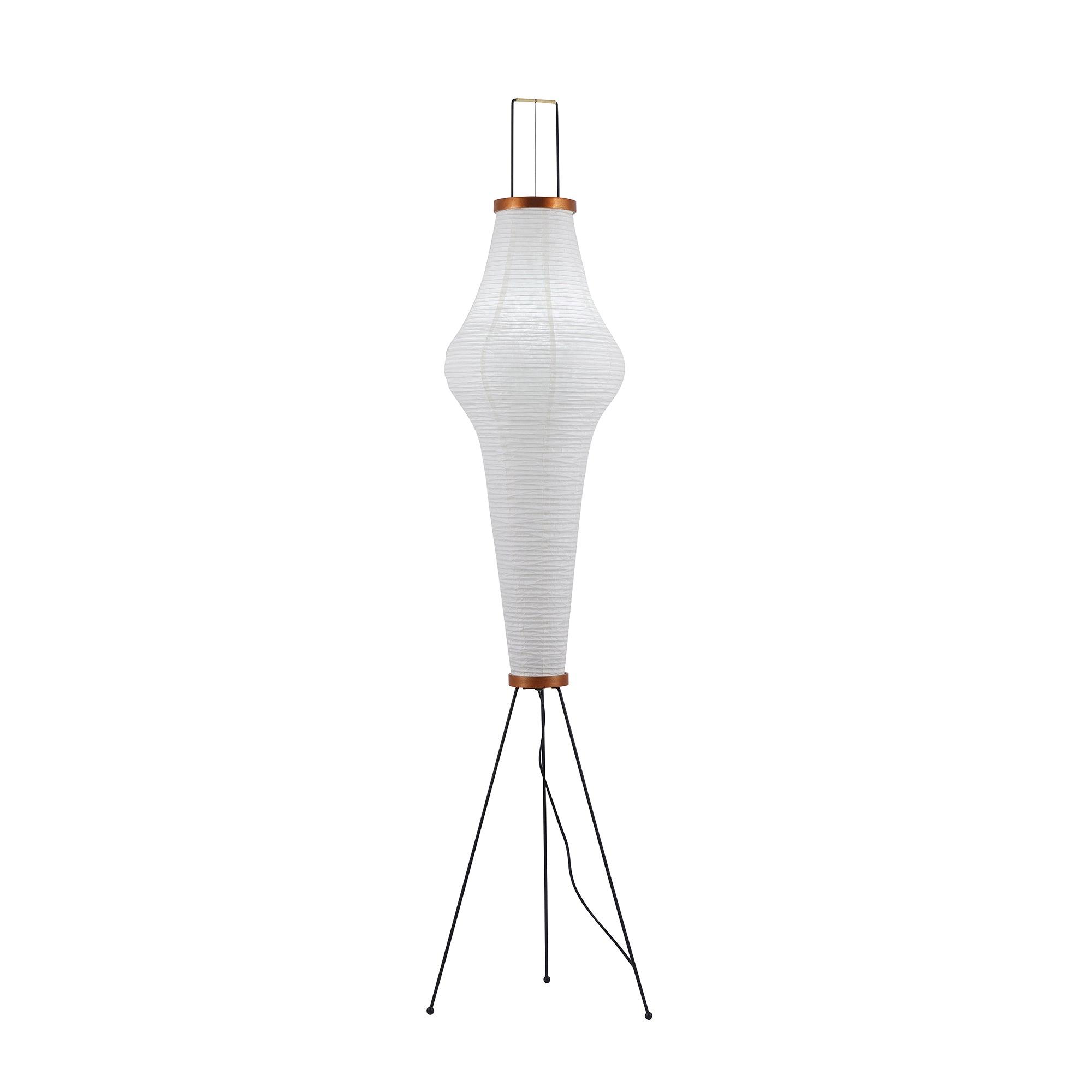 Lampadaire moderne Cyril en papier Blanc