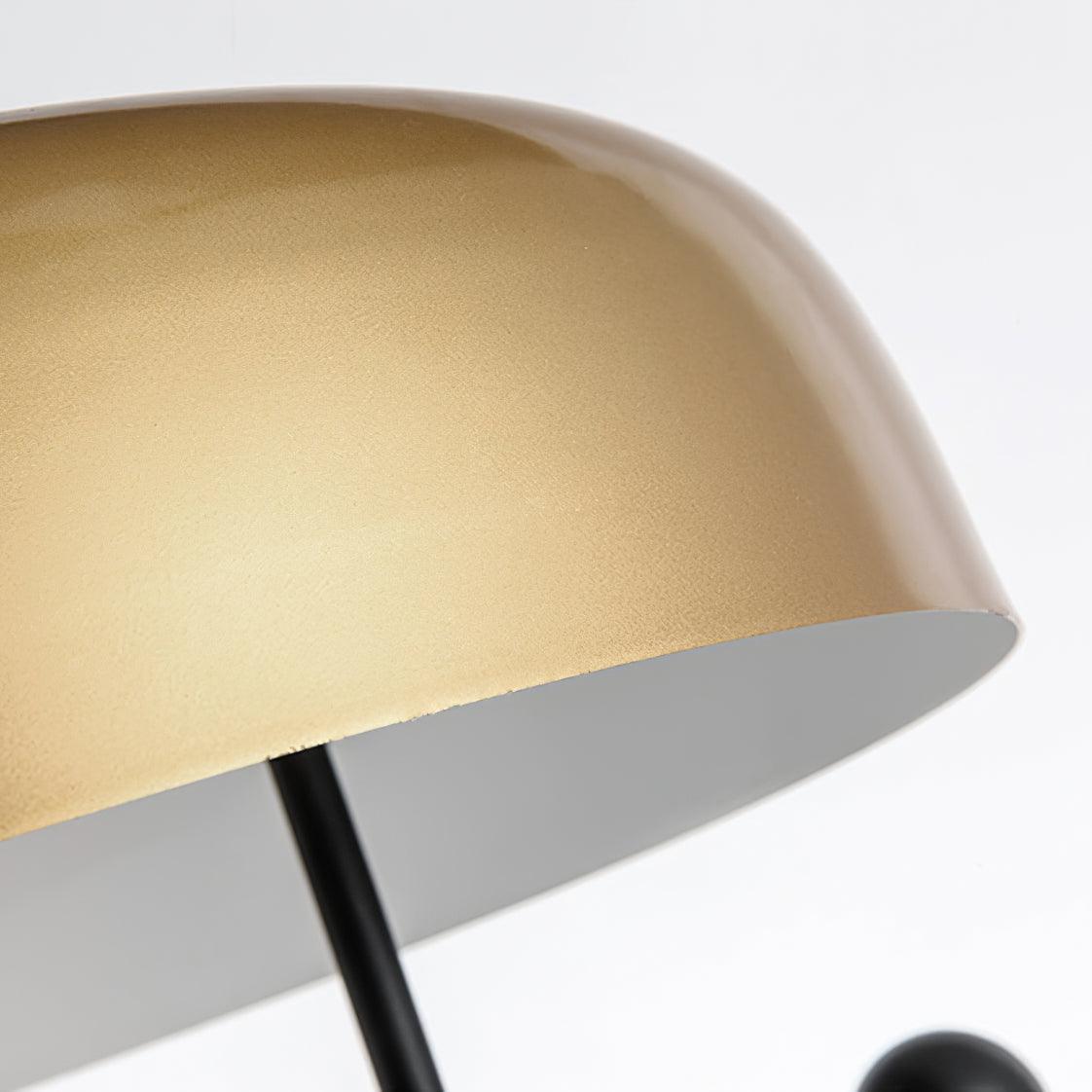 Lampe à poser moderne Riel en Fer, Métal, Marbre Noir et doré