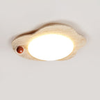 Plafonnier moderne Tyko en Travertin jaune et blanc