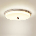 Plafonnier moderne Newton en Travertin jaune et blanc