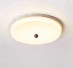 Plafonnier moderne Newton en Travertin jaune et blanc