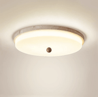 Plafonnier moderne Newton en Travertin jaune et blanc