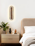 Applique murale moderne Vilhelm en Noyer et travertin jaune
