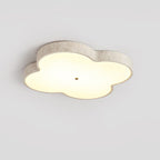 Plafonnier moderne Boyd en Travertin jaune et blanc
