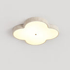 Plafonnier moderne Boyd en Travertin jaune et blanc