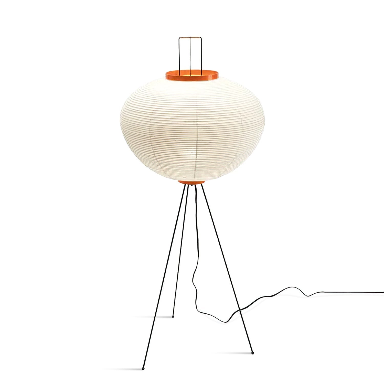 Lampadaire moderne Cyril en papier Blanc