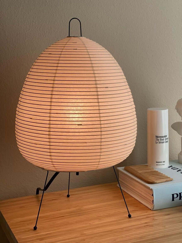 Lampe à poser moderne Fleming en papier Blanc