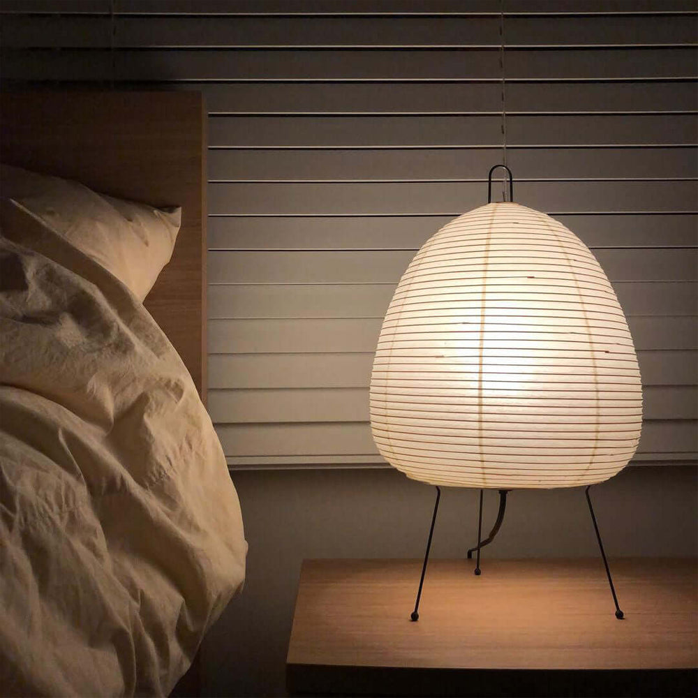 Lampe à poser moderne Fleming en papier Blanc