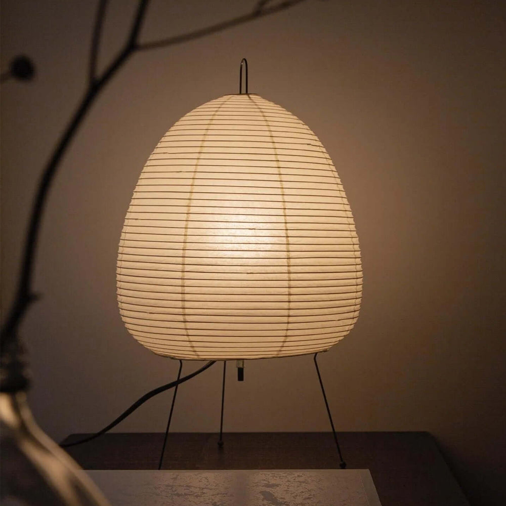 Lampe à poser moderne Fleming en papier Blanc