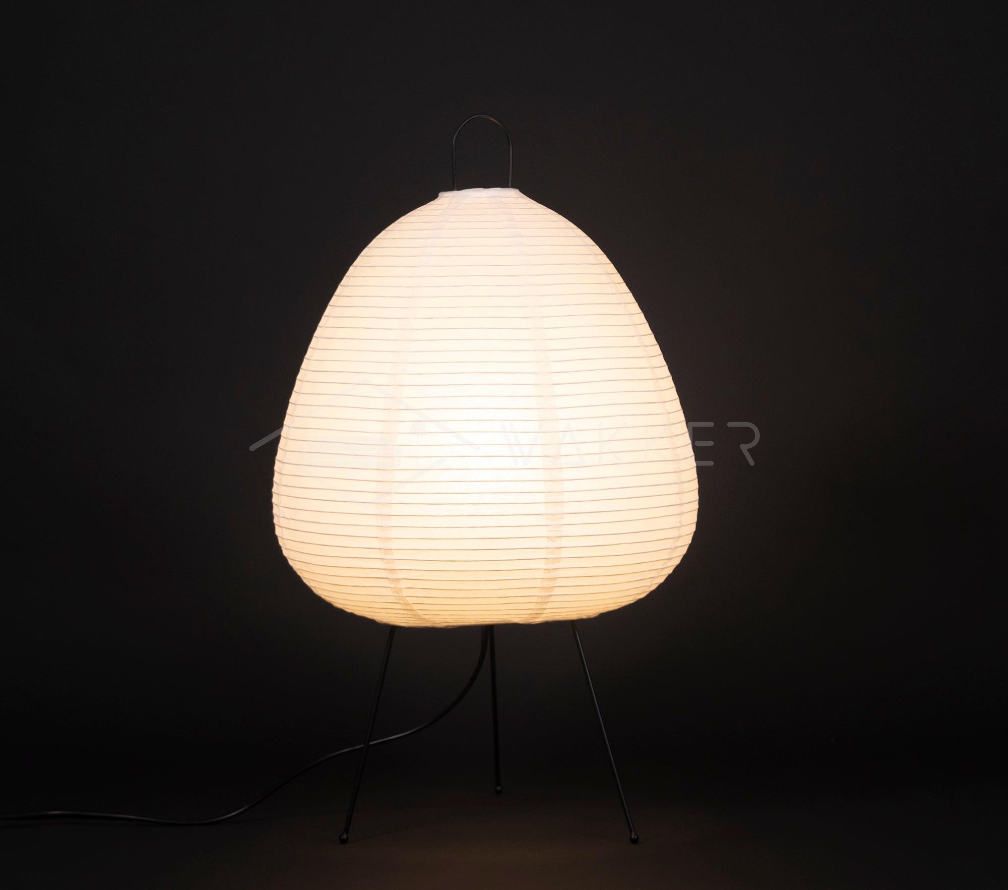 Lampe à poser moderne Fleming en papier Blanc