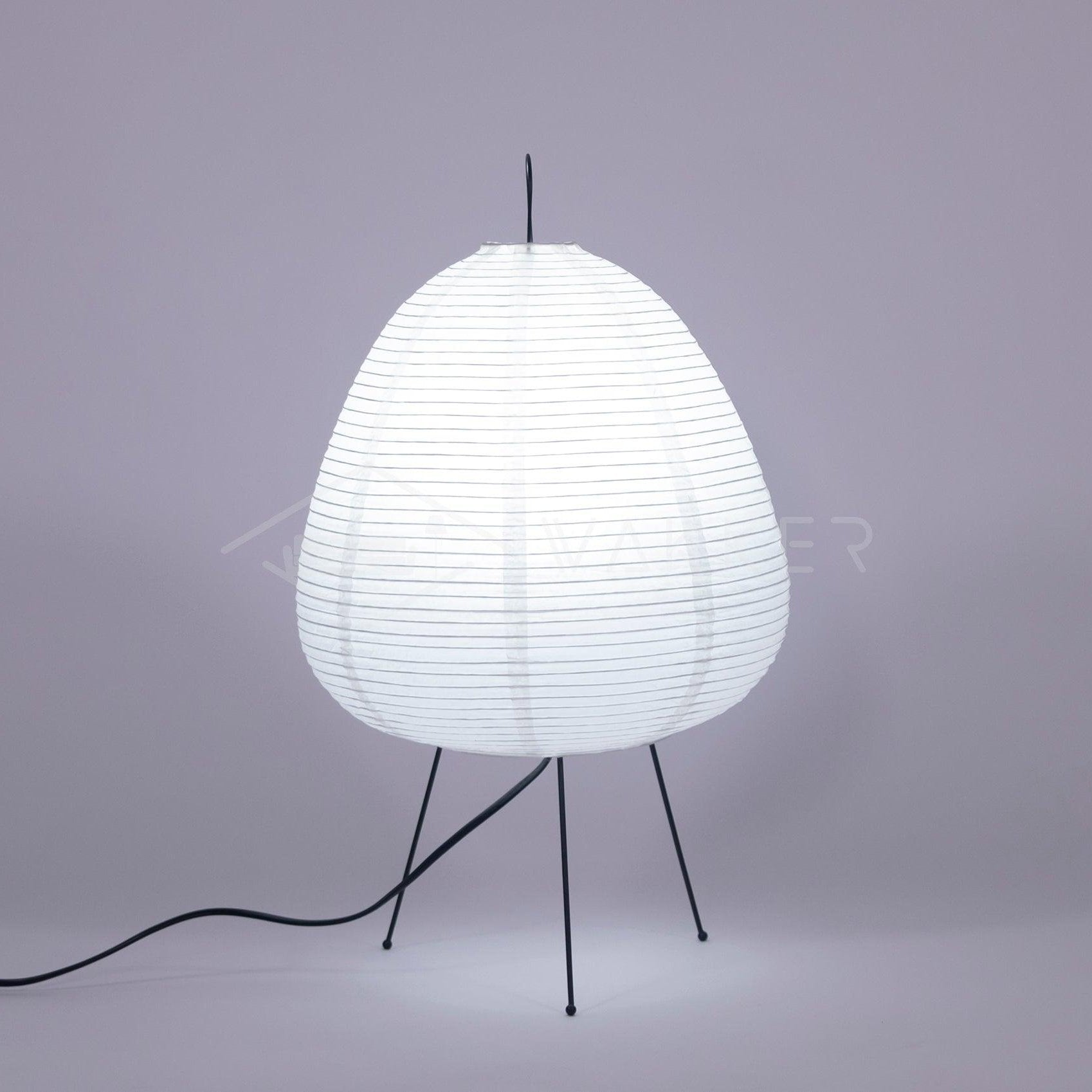 Lampe à poser moderne Fleming en papier Blanc