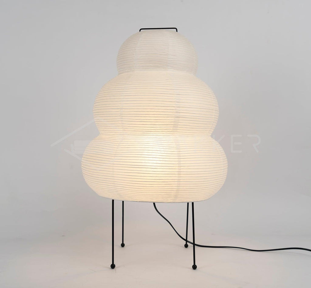 Lampe à poser moderne Fleming en papier Blanc